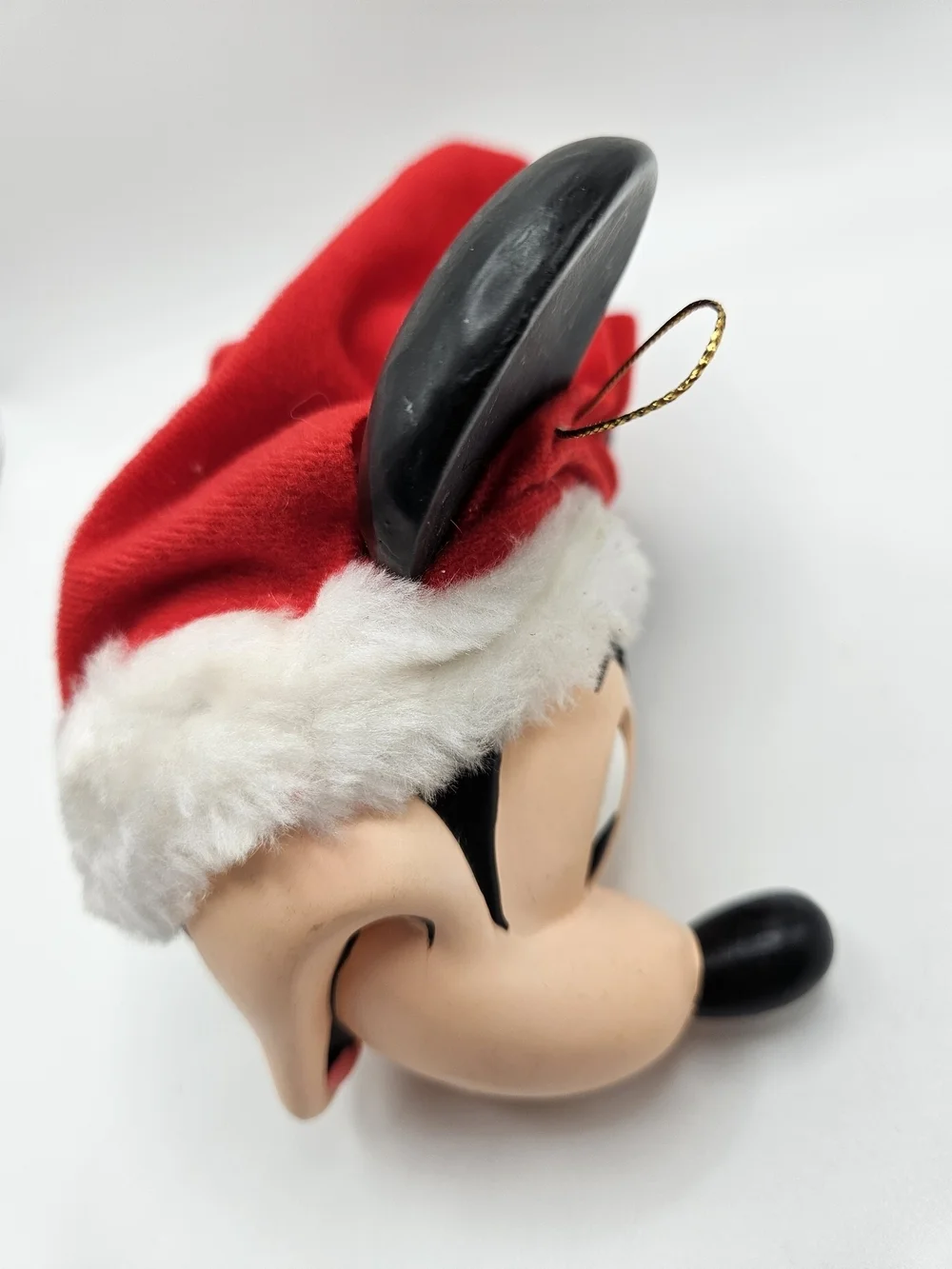 VINTAGE Disney Mickey Mouse 3D Santa Claus Head Ornament VTG